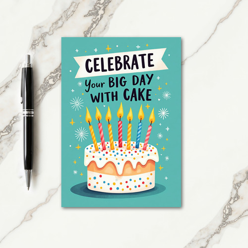 Celebration Cake Sprinkles Card