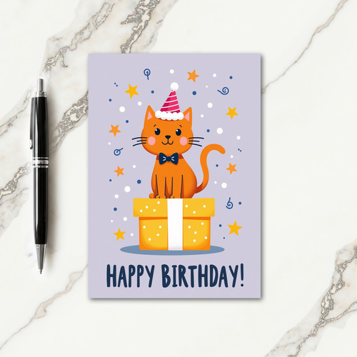 Celebration Cat Birthday Card