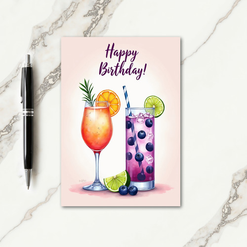 Celebration Drink Birthday Card