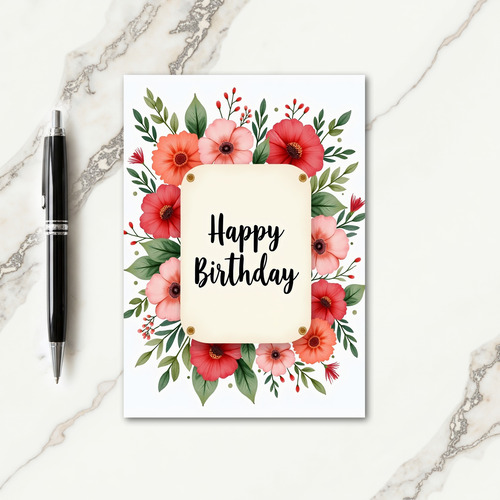 Celebration Floral Birthday Card