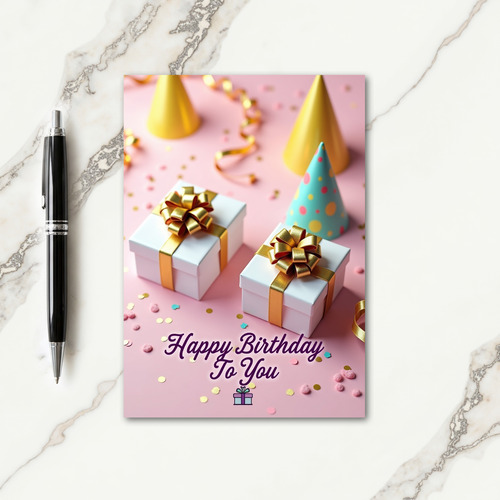 Celebration Gifts Pink Card
