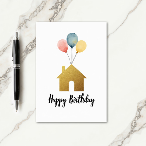 Celebration Golden House Card