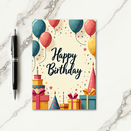 Celebration Script Birthday Card