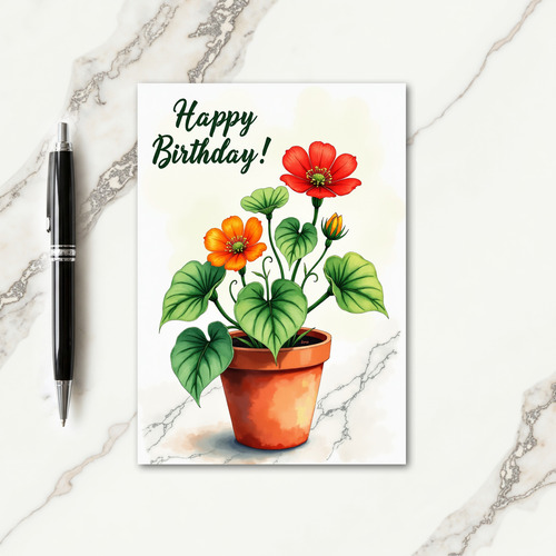 Celebratory Botanical Birthday Card