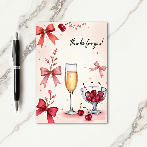 Celebratory Champagne Card