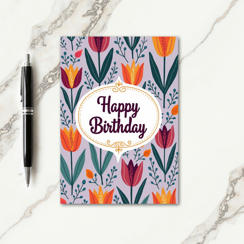 Celebratory Floral Framed Card