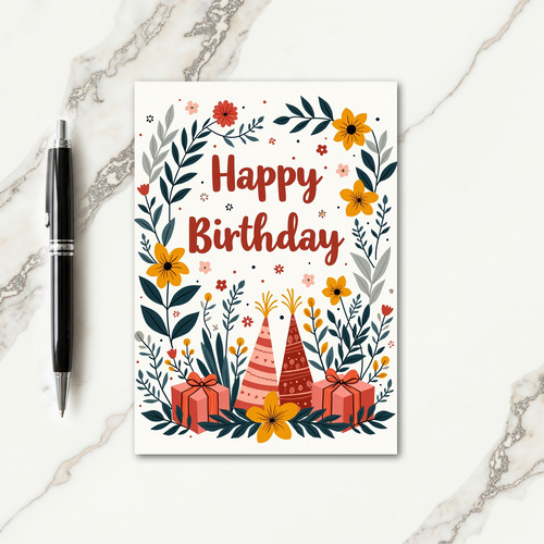 Celebratory Garden Birthday Card