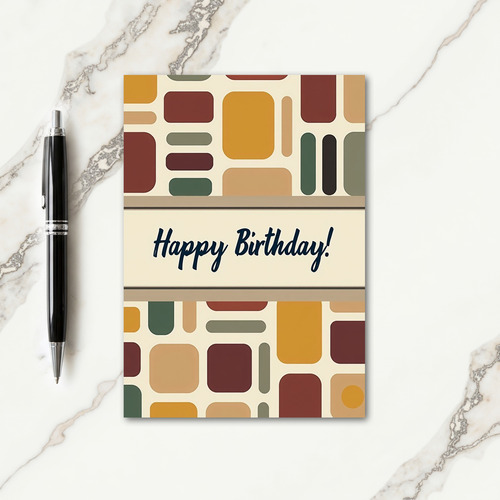 Celebratory Mid Century Pattern Card