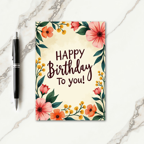 Celebratory Text Birthday Card