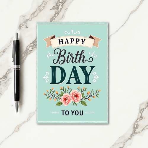 Celebratory Typographic Card