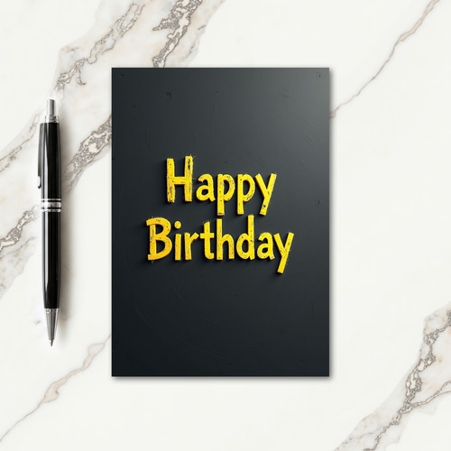 Celebratory Yellow Birthday Card