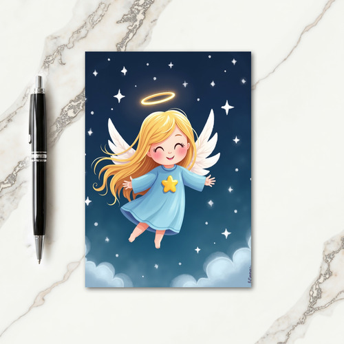 Celestial Angel Christmas Card thumbnail