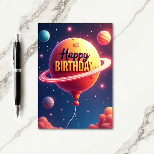 Celestial Birthday Orb Card