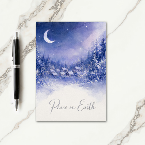 Celestial Peace On Earth Holiday Cards