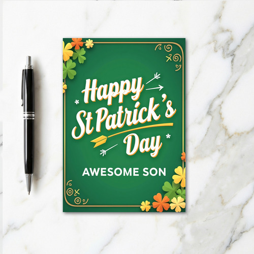Celtic Pattern Awesome Son Card