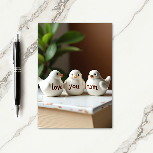 Ceramic Love You Mom Card