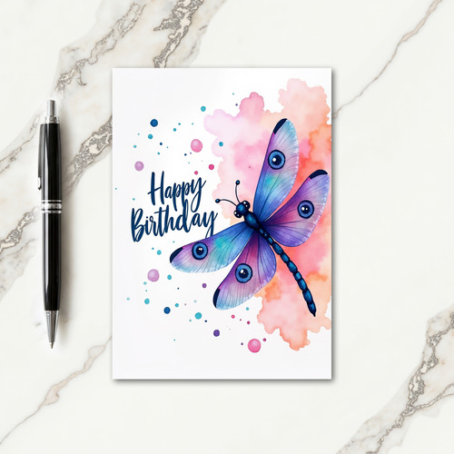 Cerulean Aqua Birthday Card