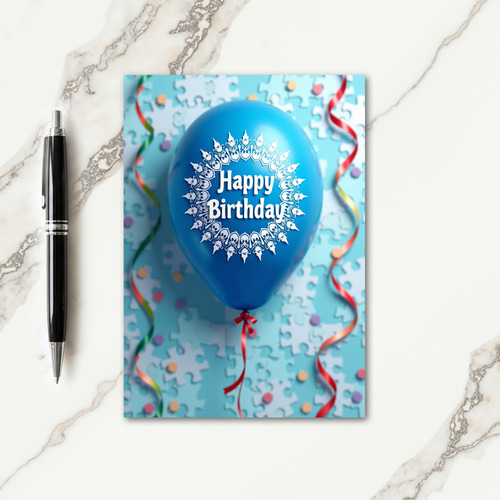 Cerulean Balloon Birthday Card