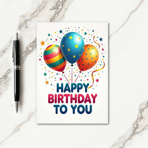 Cerulean Birthday Stars Card