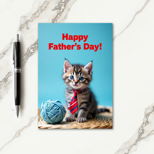 Cerulean Cat Fathers Day Card