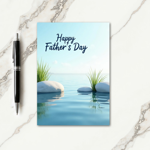 Cerulean Fathers Day Water Card