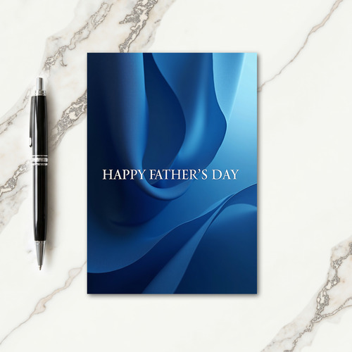 Cerulean Fathers Day Waves Card