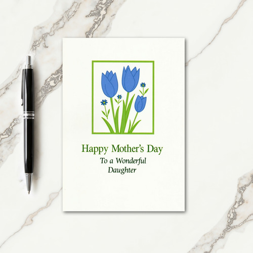 Cerulean Floral Mothers Day Card