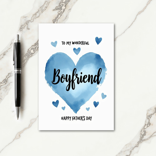 Cerulean Heart Fathers Day Card