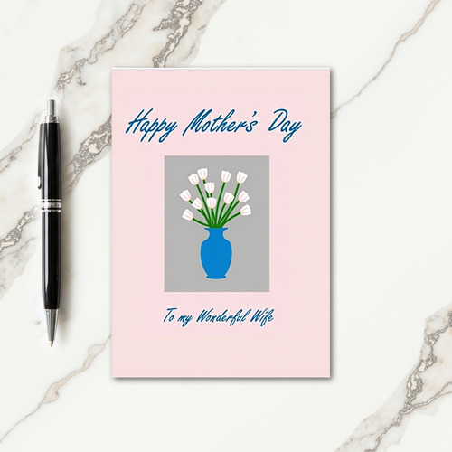Cerulean Vase Mothers Day Card