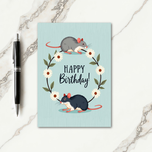 Cerulean Wreath Birthday Card