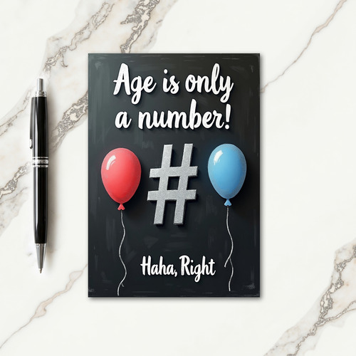 Chalkboard Age Birthday Card