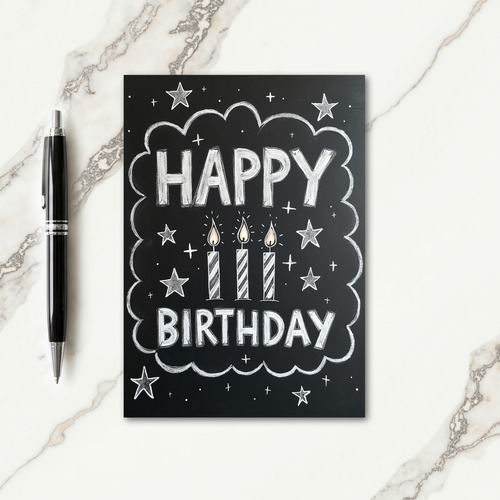 Chalkboard Birthday Card