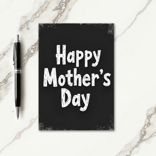 Chalkboard Mothers Day Card