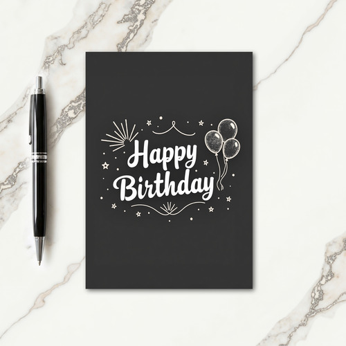 Chalky Festive Birthday Card