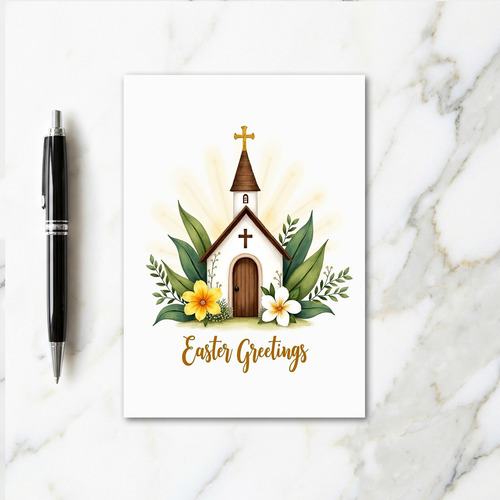 Chapel Easter Greetings Card
