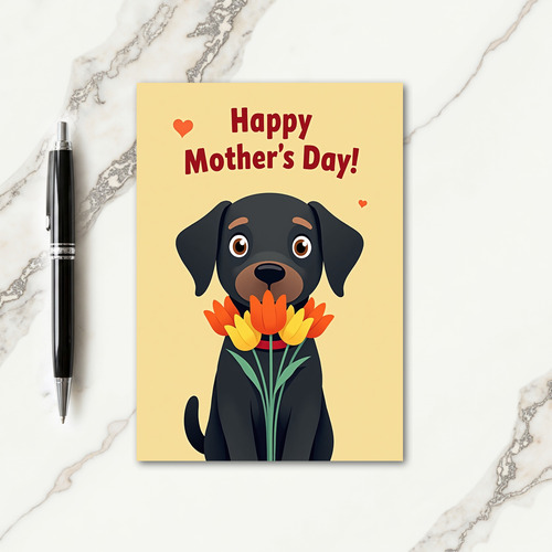Charcoal Dog Sweet Mothers Day Card