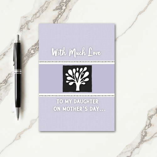 Charcoal Floral Mothers Day Card