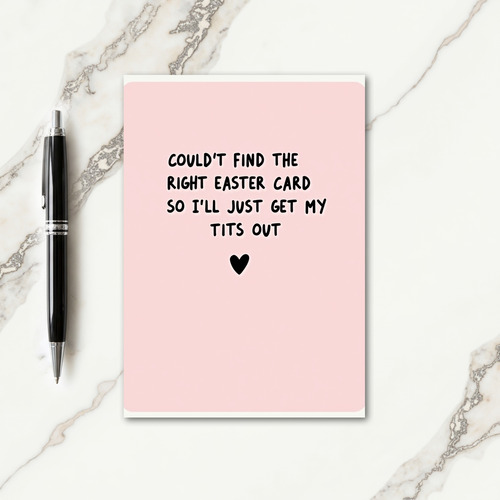 Charcoal Heart Funny Easter Card