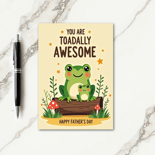 Charming Amphibian Fathers Day Card