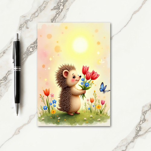 Charming Animal Bouquet Card