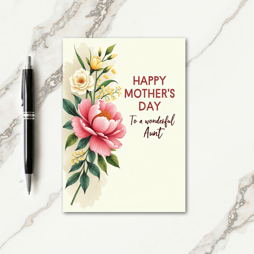 Charming Aunt Day Message Card