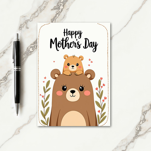 Charming Bear Mothers Day Card