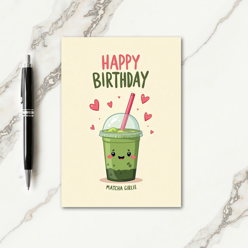 Charming Beverage Birthday Card