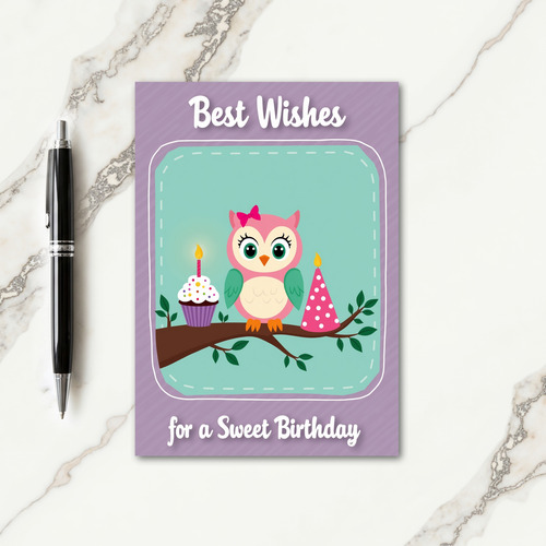 Charming Birdie Birthday Card