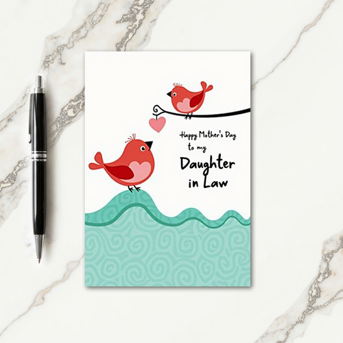 Charming Birds Mothers Day Card