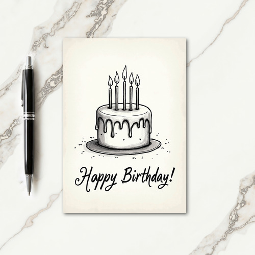 Charming Birthday Cake Card