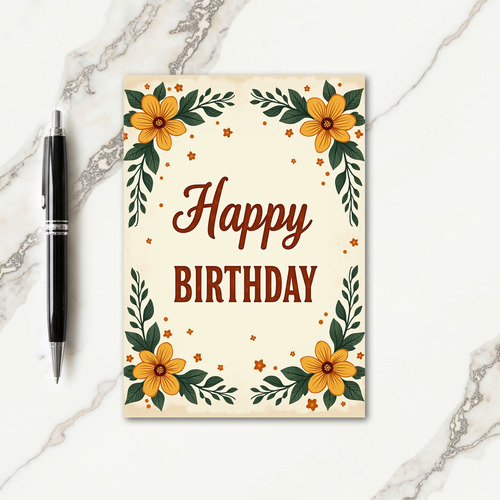 Charming Birthday Flower Card