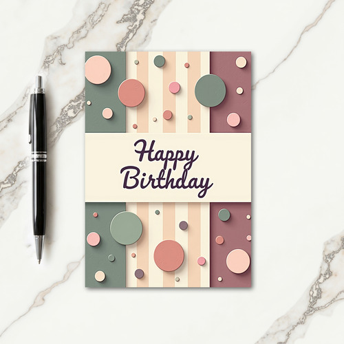 Charming Birthday Panel Card