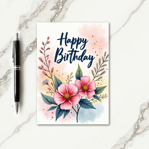 Charming Bloom Birthday Card