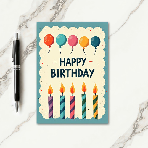 Charming Candle Birthday Card